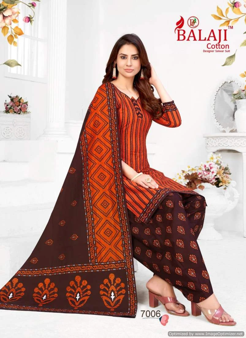Balaji Rajwadi Patiyala Vol 7 Cotton Wholesale Salwar Suit Catalog — Wholesale Salwar Suits, MPA wholesale from Surat — Photo 16